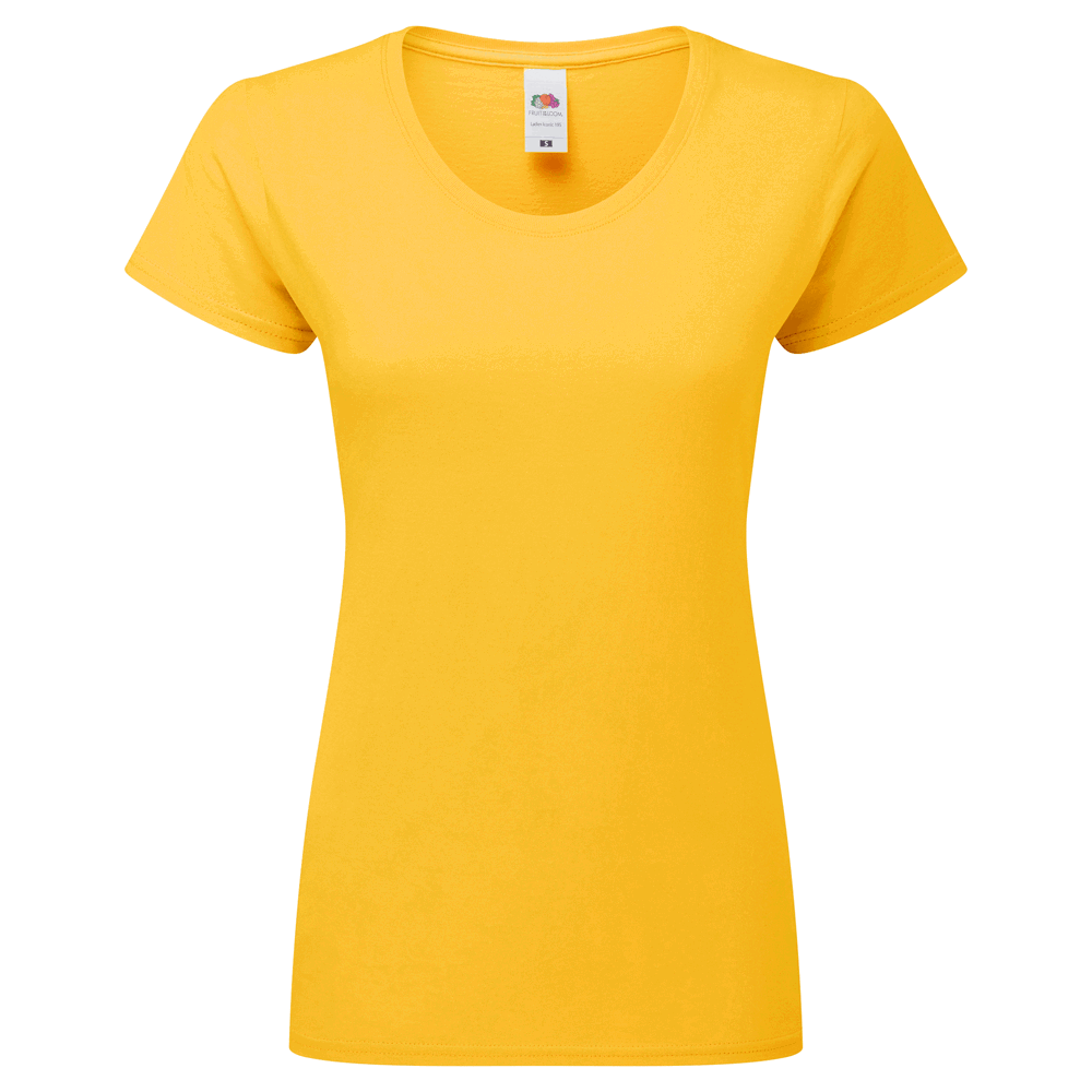 614240 - Ladies Iconic 195 T-Shirt (zuvor: Ladies Ringspun Premium T-Shirt) - sonnenblumengelb