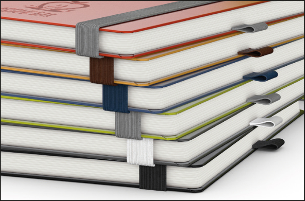 Notizbuch Organic-Book RECYCLING, Punktraster, rot, Prägung, ohne Infoblatt