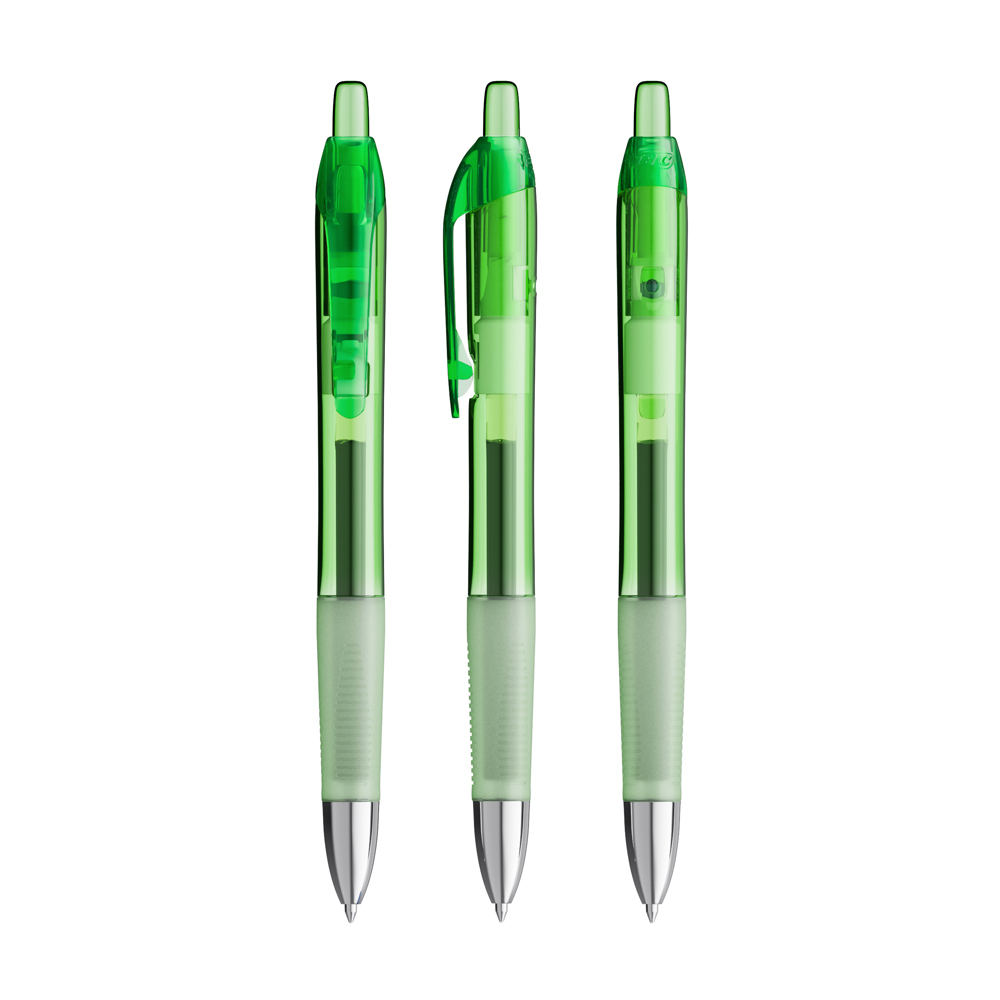 BIC® Intensity® Gel Clic - Transparent Grün/ Transparent Grün/ Schwarze Tinte