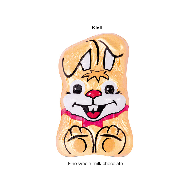 Werbekarte Visitenkartenformat, Riegelein Schokoladen Mini-Osterhase