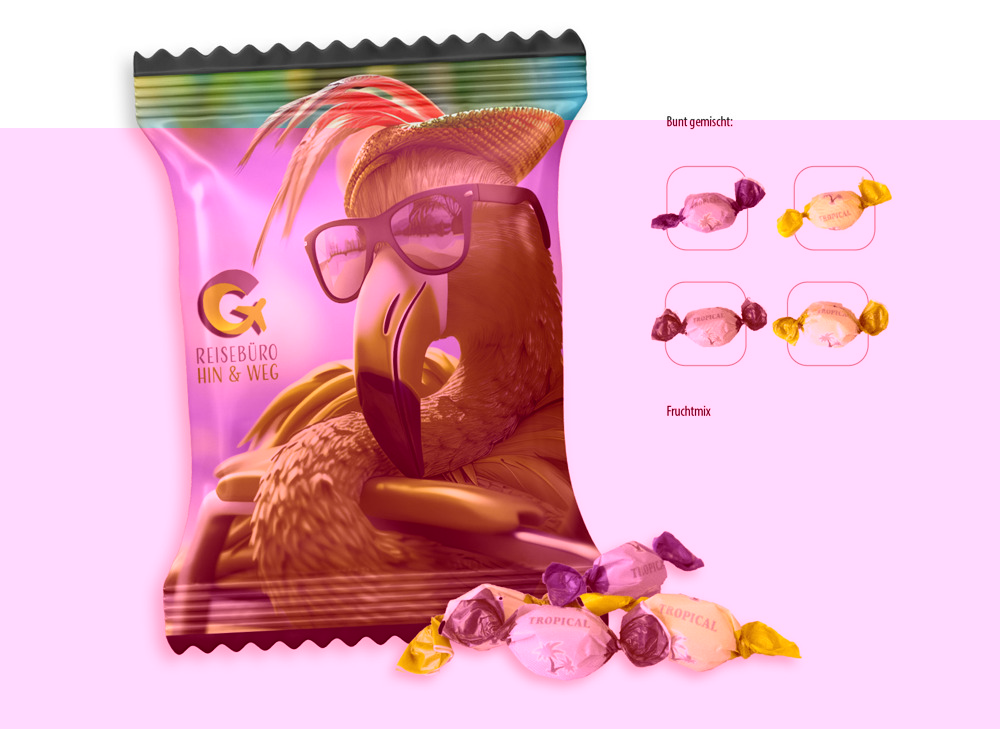 Bonbons Tropical Mix 160 g  ,  Inhalt:  Bonbons Tropical Mix