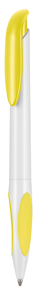 Kugelschreiber ATMOS - weiss/zitronen-gelb
