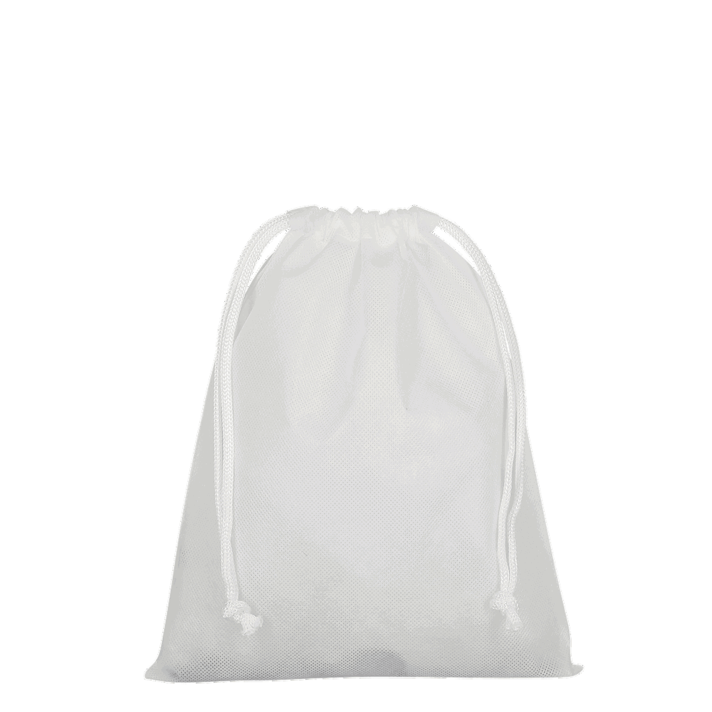 Zuziehbeutel aus Polypropylen, 25 x 30 cm - weiß