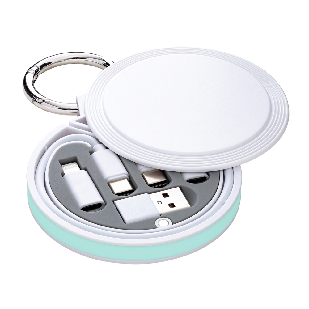6-in-1 Ladekabel REEVES-myCONVERTICS - mint, weiß