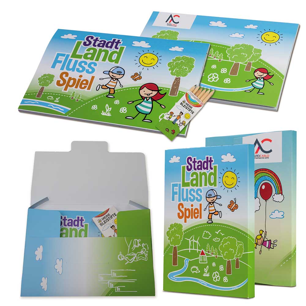 Stadt-Land-Fluss - Ostern - Set mit 2-c Logoeindruck