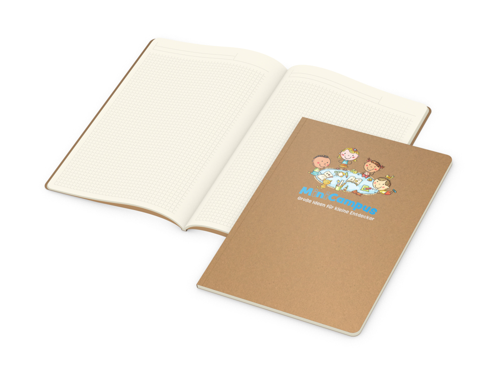 Notizbuch Copy-Book, A4, Winkelkaro, braun