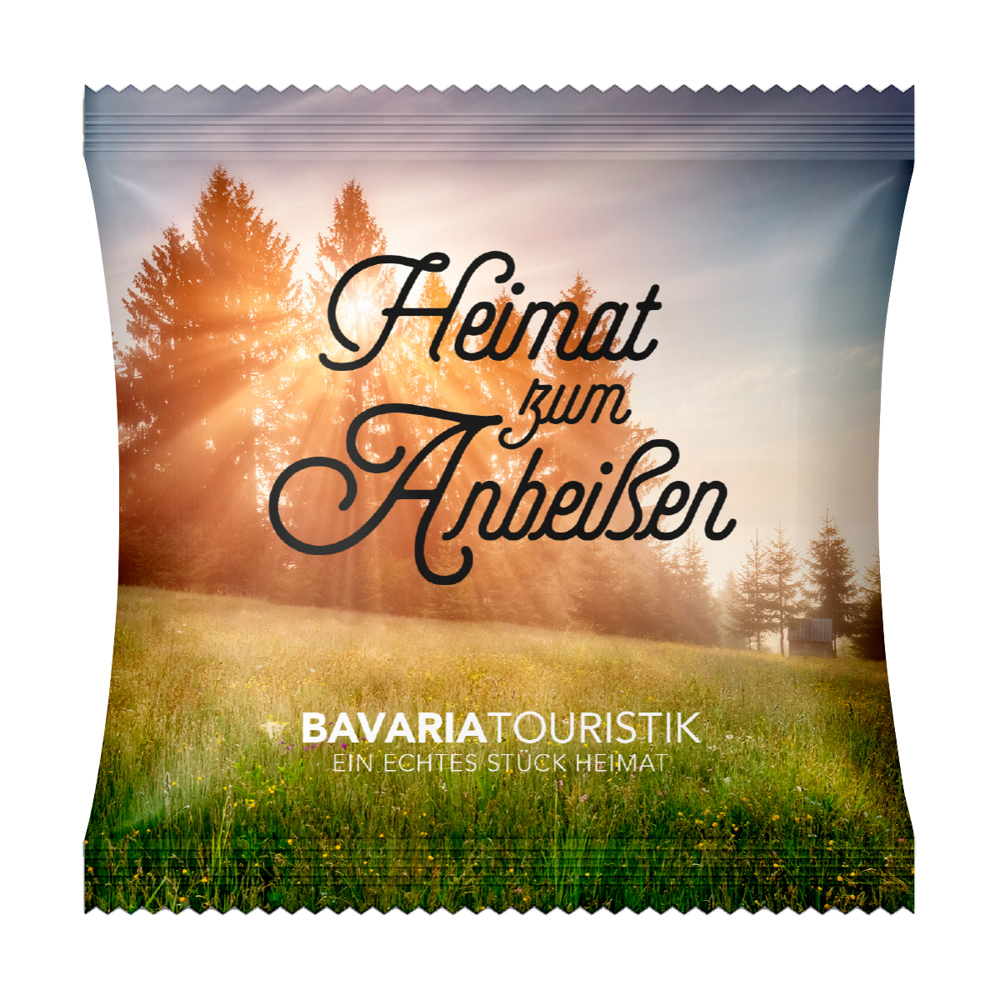 Vollkorn Snack im Werbetütchen