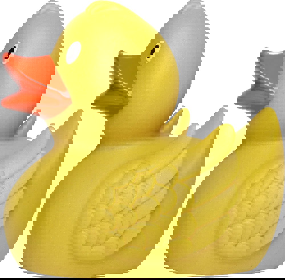 Weizen-Ente, klassik, gelb/orange, 7,5 cm