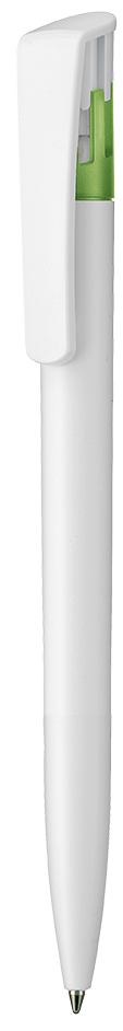 Kugelschreiber ALL-STAR SF - weiss/kiwi transp.