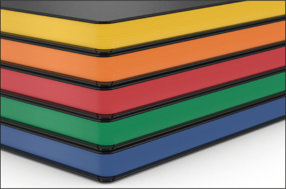 Notizbuch Color-Book, A4, Winkelkaro, grün, Prägung