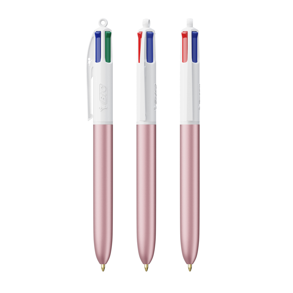 BIC® 4 Colours Glacé - Rosa Glacé / Weiß