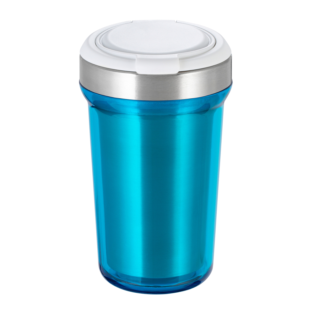 Thermobecher RETUMBLER-myVIVERO - weiß, silber, cyan