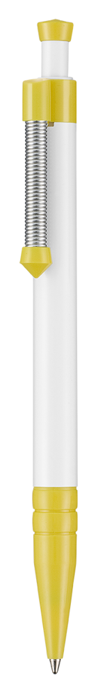 Kugelschreiber SPRING - weiss/zitronen-gelb
