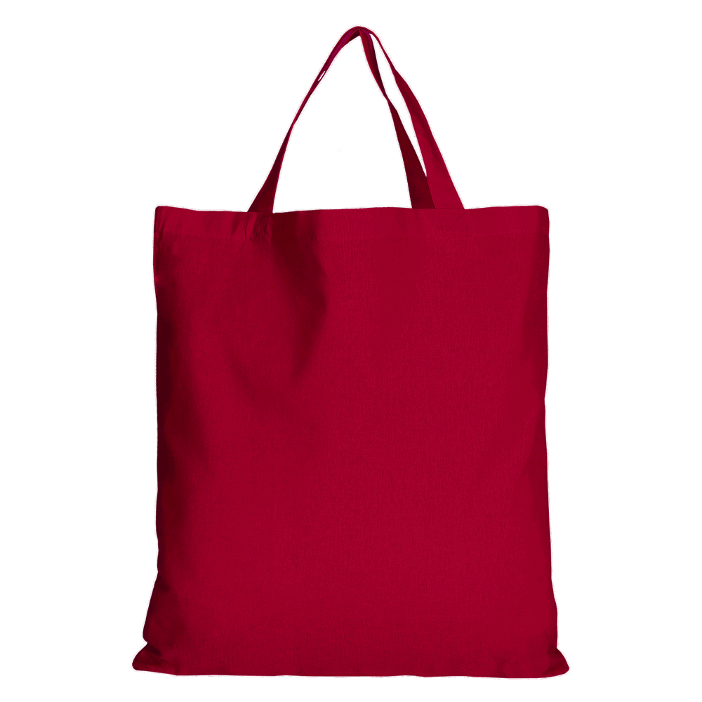 Baumwolltasche - OEKO-TEX®, ca. 140 g/m², mit zwei kurzen Henkeln - dunkelrot