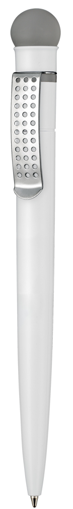 Kugelschreiber SATELLITE - weiss/stein-grau