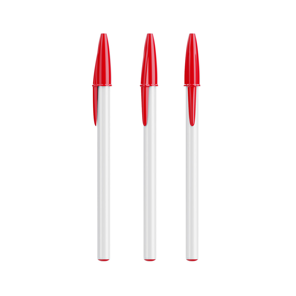 BIC® Style Kugelschreiber - Weiß/ Rot/ Schwarze Tinte
