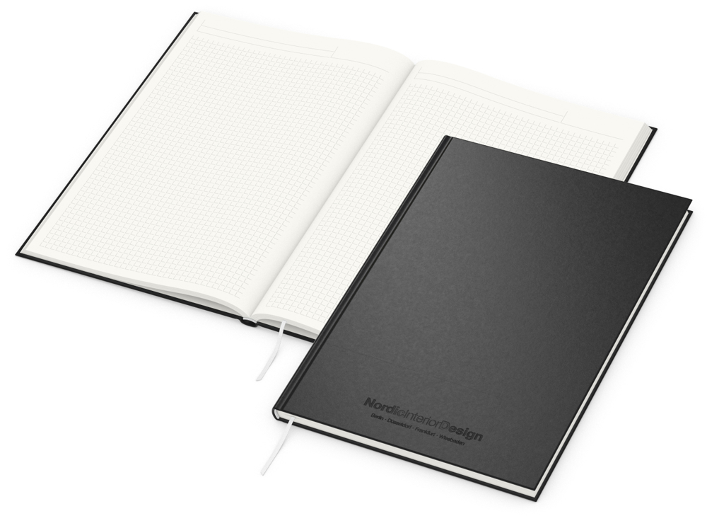 Notizbuch Note-Book Prägung RECYCLING, A4, Winkelkaro