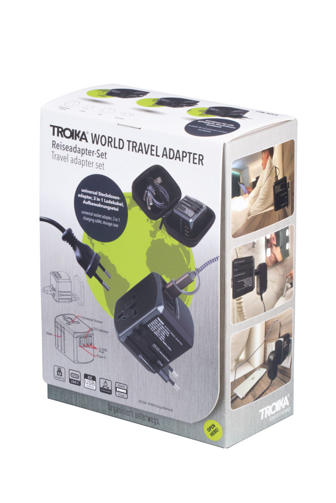 TROIKA Reiseadapter-Set TROIKA WORLD TRAVEL ADAPTER