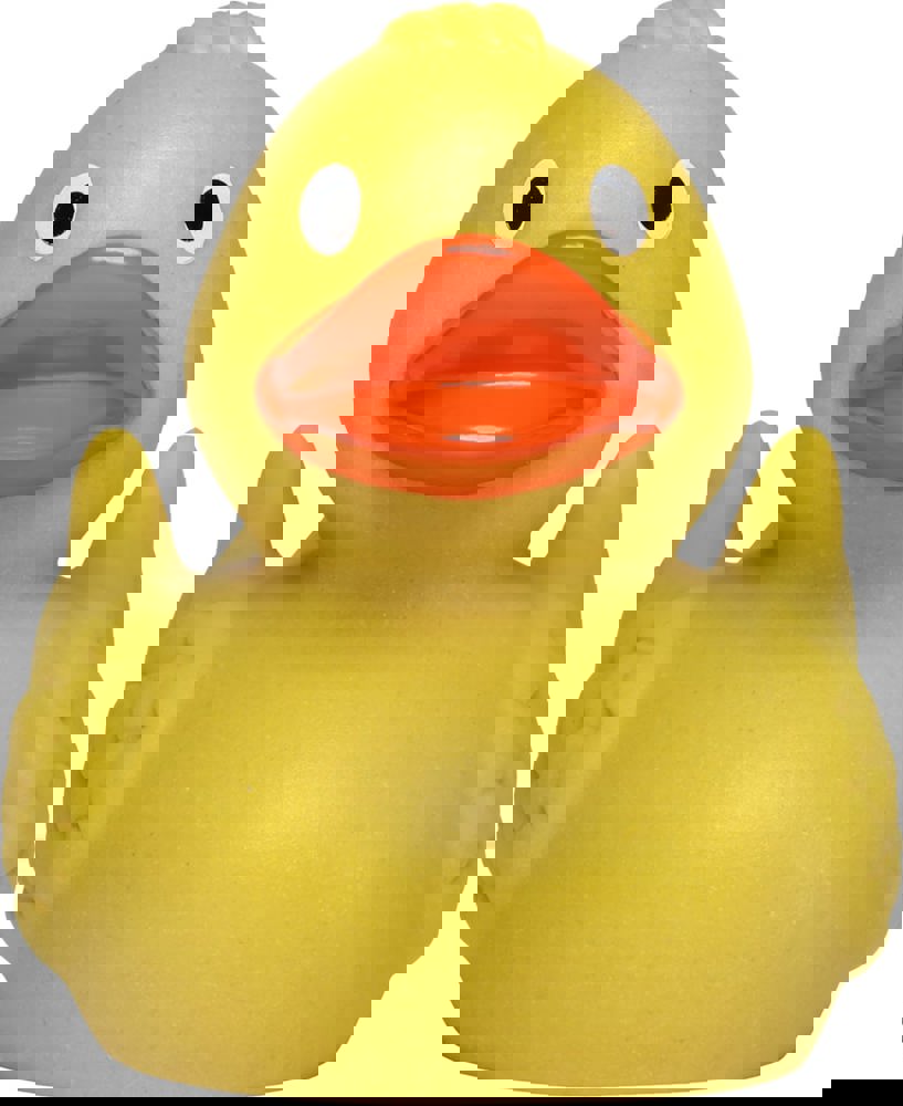 Weizen-Ente, klassik, gelb/orange, 7,5 cm
