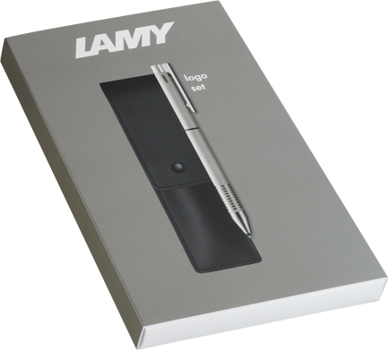 Set LAMY logo twin pen brushed brushed