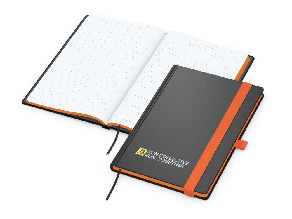 Notizbuch Hardcover Color-Book Ausstattung farbig - orange
