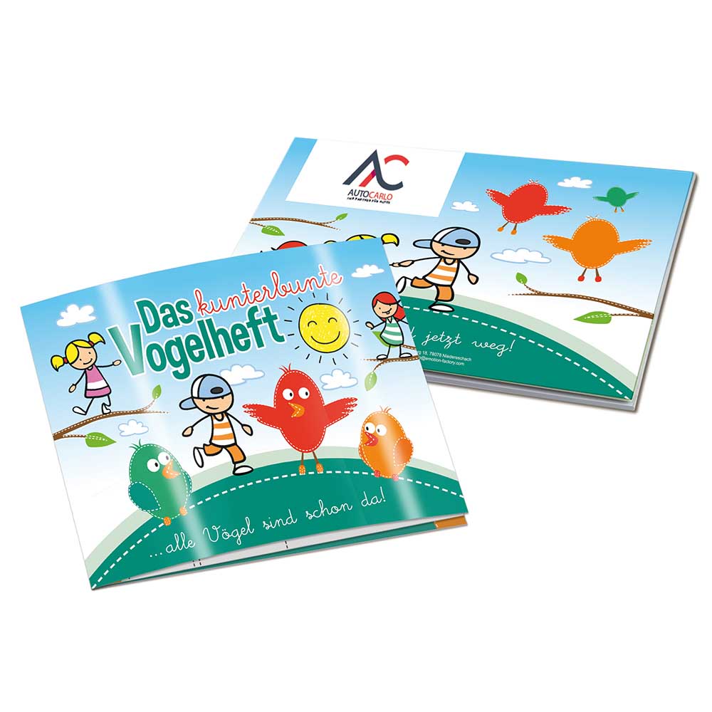 Wissen-Set „Das Vogelheft“ - Heft - mit 2-c Logoeindruck