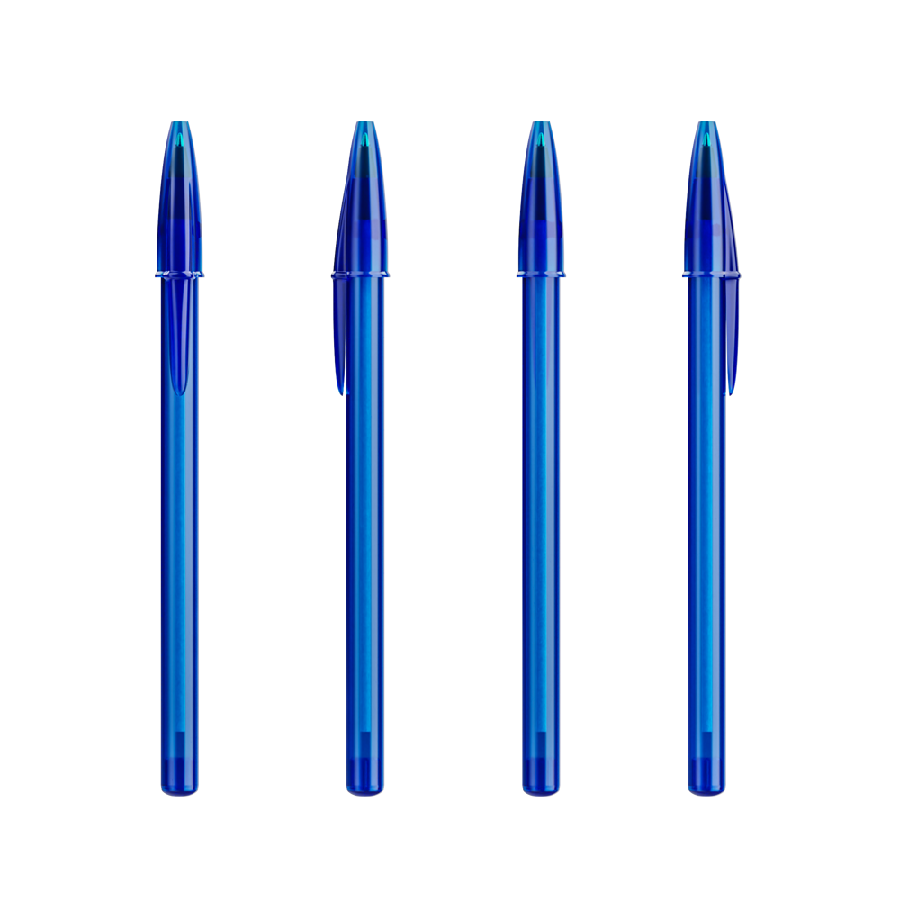 BIC® Style Kugelschreiber - Transparent Dunkelblau/ Transparent Dunkelblau/ Schwarze Tinte