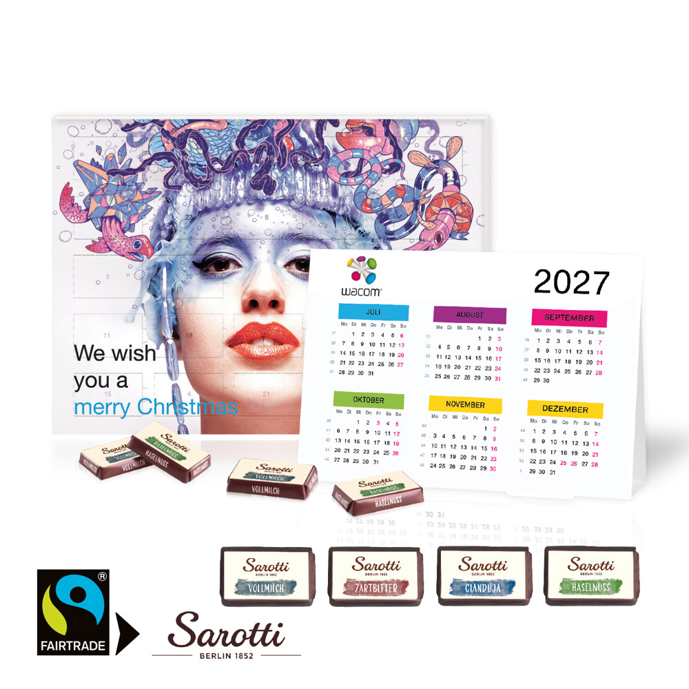 2 in 1 Marken-Adventskalender Sarotti mit Jahresplaner