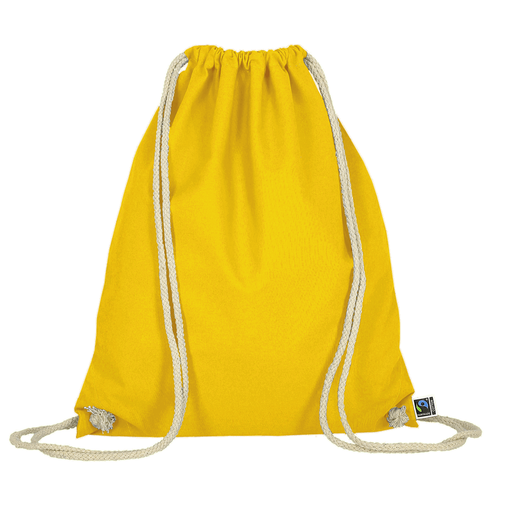 Turnbeutel aus Fairtrade-zertifizierter Baumwolle, ca. 140 g/m²