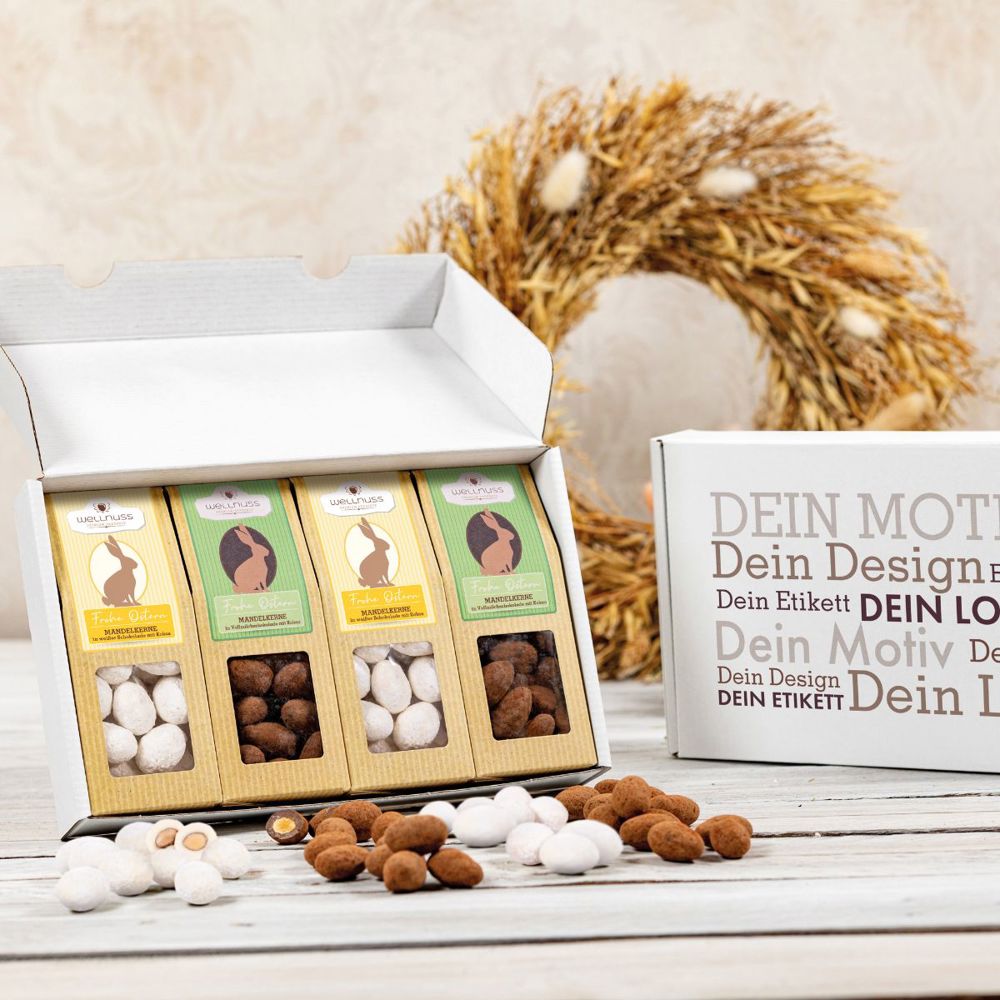Geschenkkarton mit 4 Premium Snacks - Oster-Edition