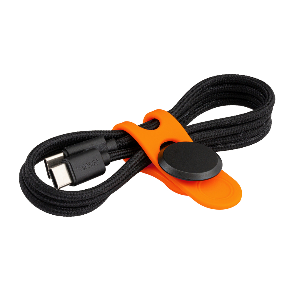 USB-C Kabel mit Kabelbinder REEVES-CONVERTICS TIE - orange, schwarz / orange