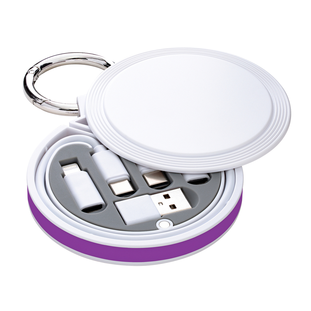 6-in-1 Ladekabel REEVES-myCONVERTICS - lila, weiß