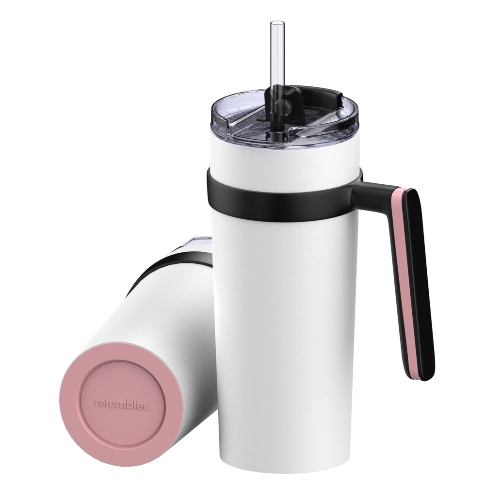 Thermobecher RETUMBLER-myORINOCO CERAMIC - hellmagenta, rose, weiß