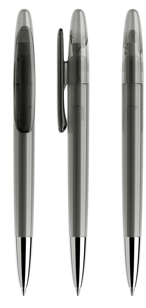 Prodir DS5 TTC Transparent with Chrome Metal Nose-Cone - Fume transparent