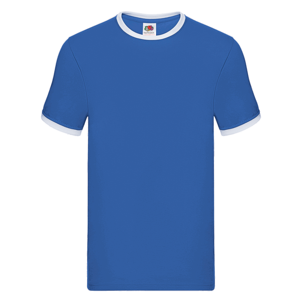 611680 - Valueweight Ringer T-Shirt - royal/weiß