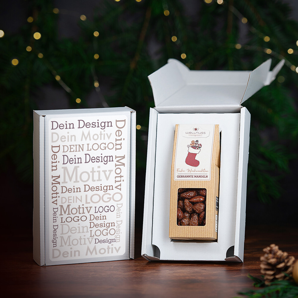 Geschenkkarton mit 1 Premium Snack - Weihnachts-Edition